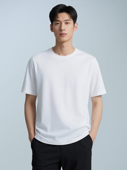 Men's Casual Solid Color Short Sleeve Crew Neck T-Shirt